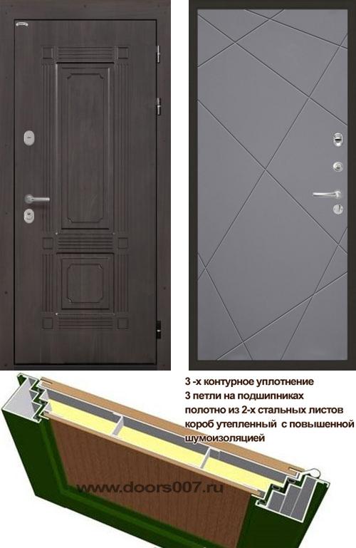 входные двери (стальные двери, металлические двери) DOORS007: дверь Интекрон Италия Лучи, Цвет 