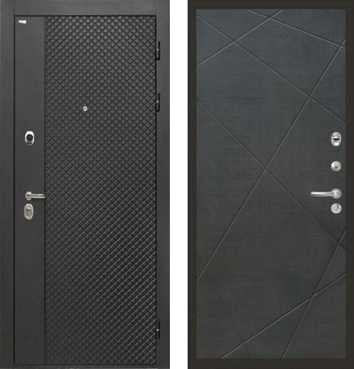 входные двери (стальные двери, металлические двери) DOORS007: дверь Интекрон Олимпия Black Лучи 