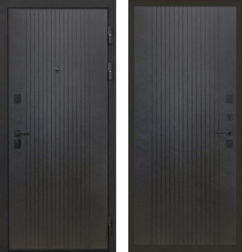 входные двери (стальные двери, металлические двери) DOORS007: дверь Интекрон Профит Black 