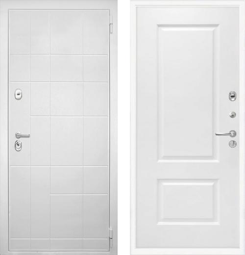 входные двери (стальные двери, металлические двери) DOORS007: дверь Интекрон Спарта White Альба 